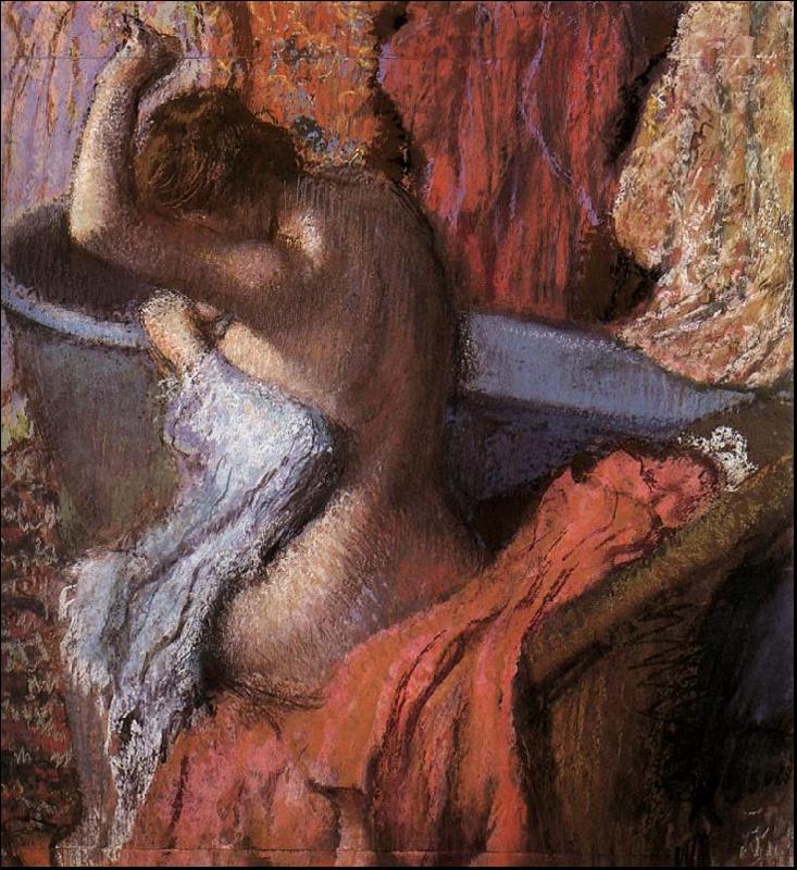 Edgar Degas Seated Bather Drying Herself Spain oil painting art